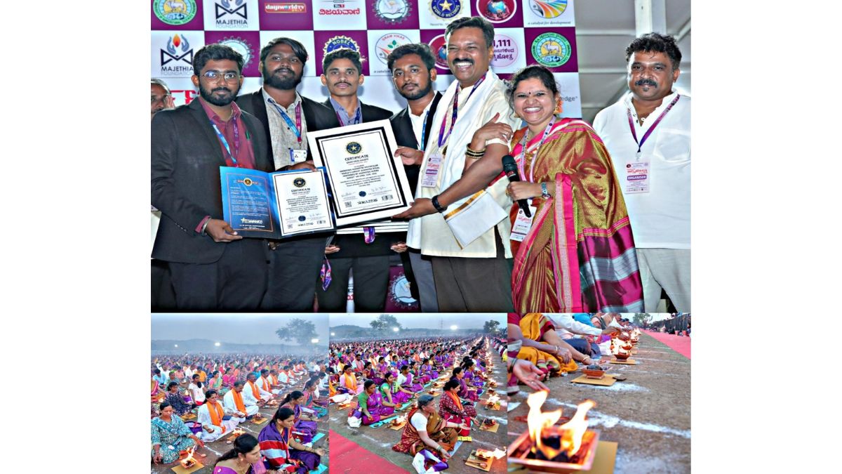 Historic Agnihotra Ceremony Sets Nobel World Record with Participation from 11,111 Households in Dharwad