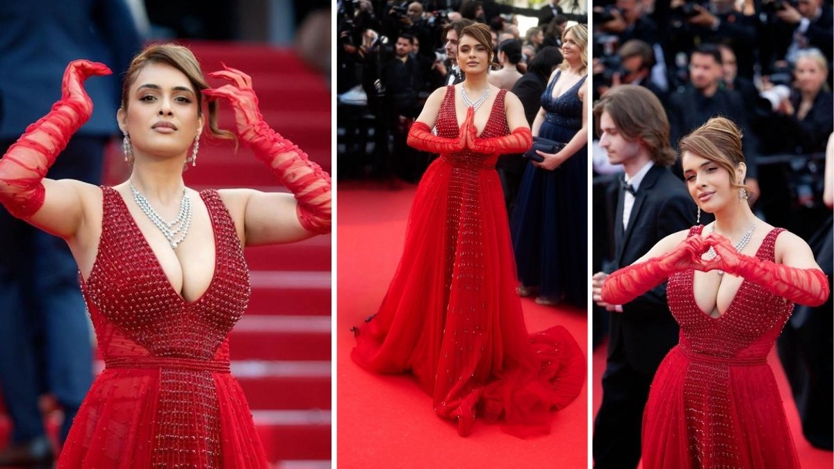 Neha Malik Turns Heads with Bold Red Debut at 78th Cannes Film Festival