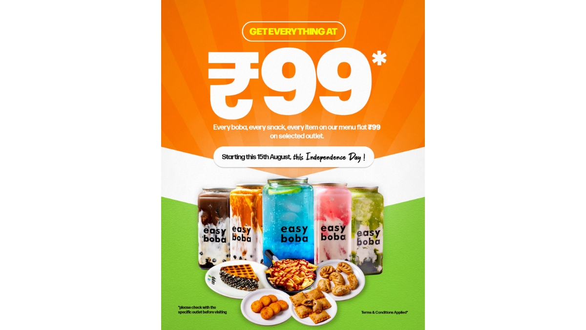 Sip the Freedom: Easy Boba Rolls Out Rs.99 Menu for Independence Day & Every 15th of the Month!