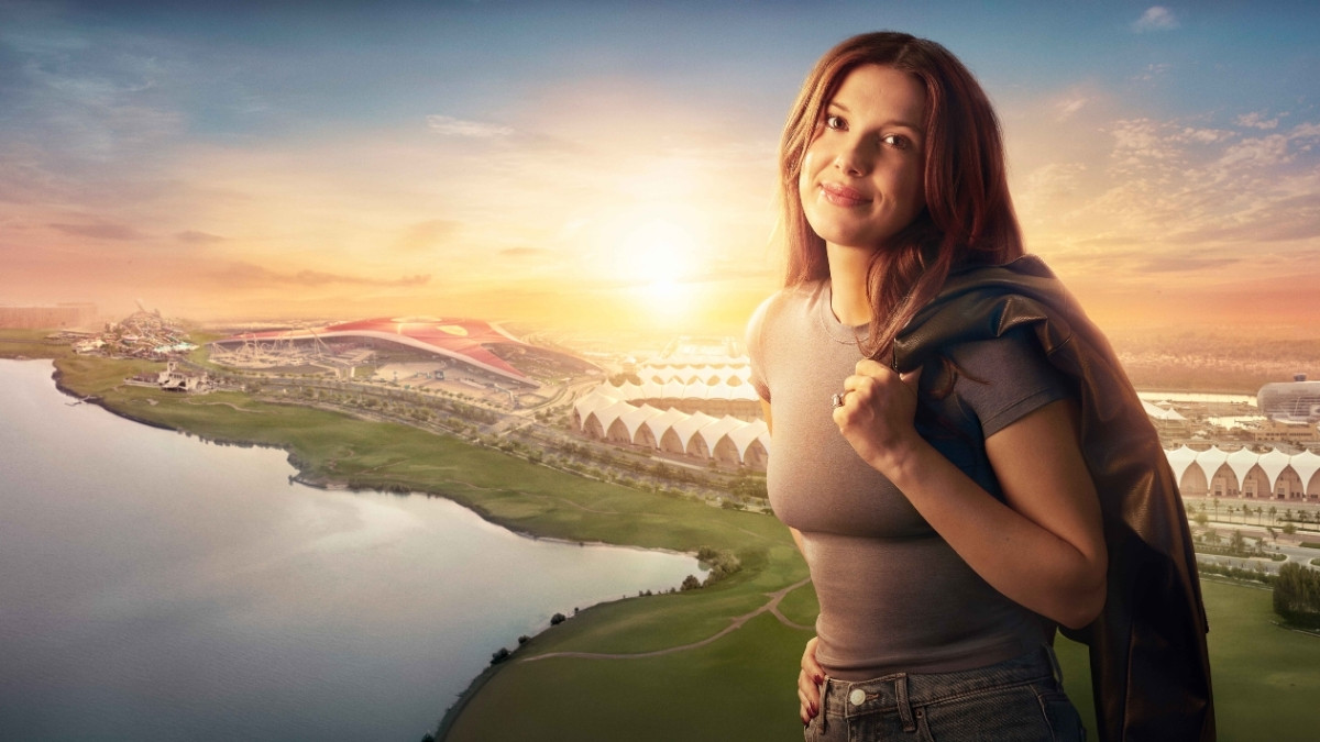 The Alphabet Wall is Flickering Again, But This Time, the Message Leads Millie Bobby Brown to Yas Island Abu Dhabi